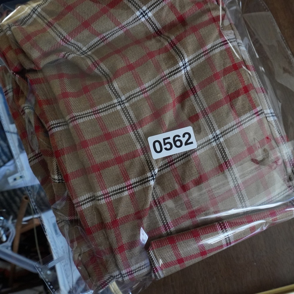 VTG Smokey Joe Pleated Plaid Trousers 40 Tan Orange Red Straight Leg Pants - Picture 12 of 12